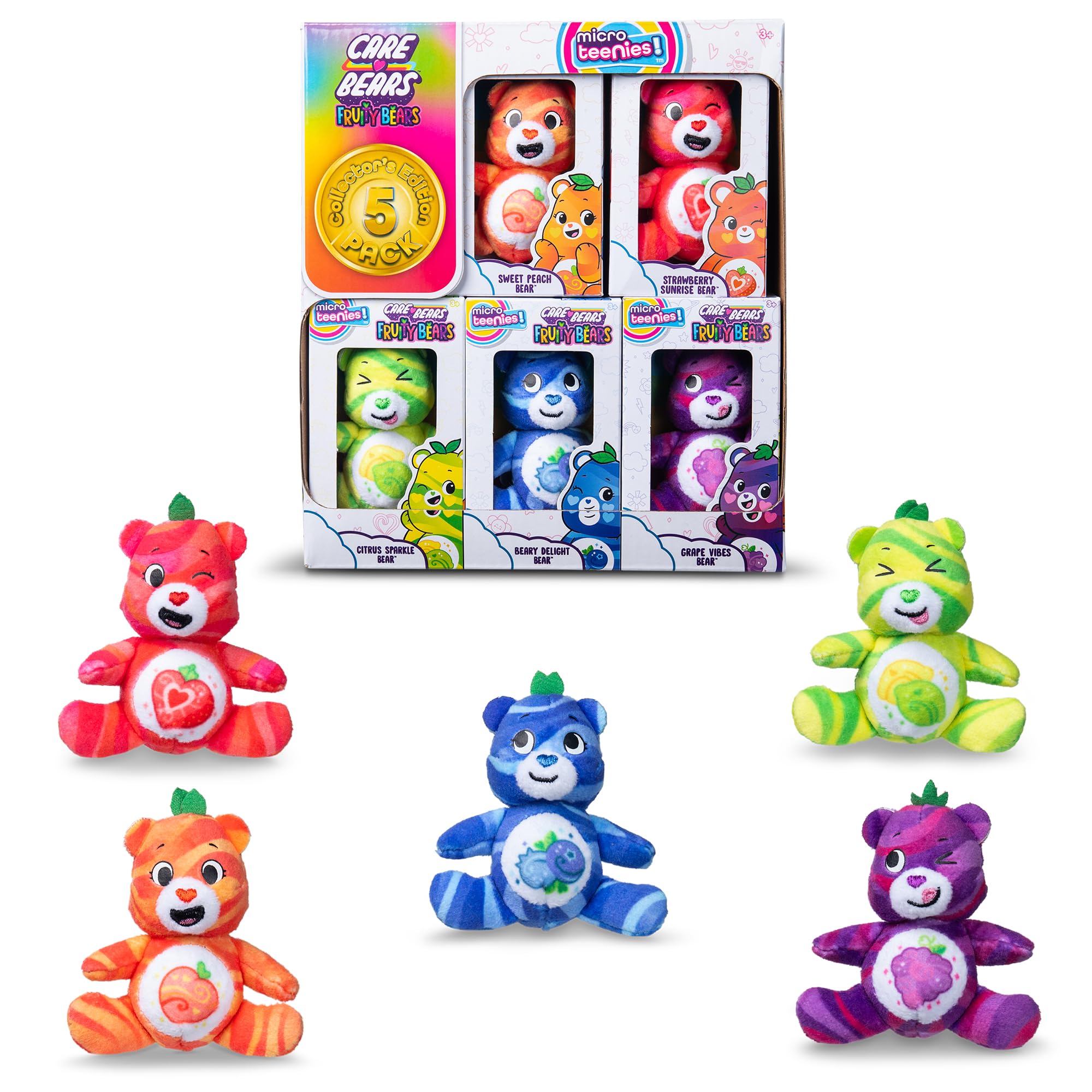 Amazon.com: Micro Teenies Care Bears Fruit Friends 5-Pack : Toys